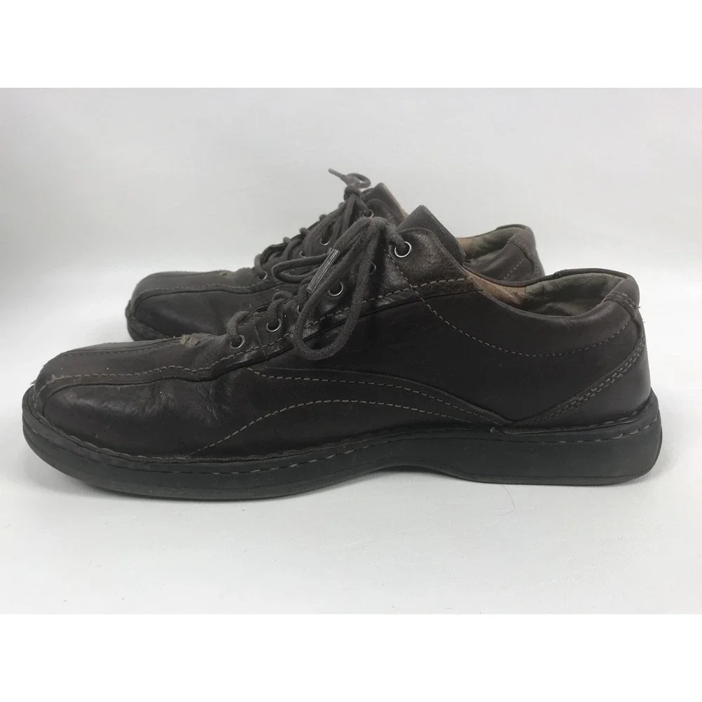 Clarks Nebulae Shoes Bicycle Toe Lace Up Loafer Mens Size 9M Brown Leather 75051